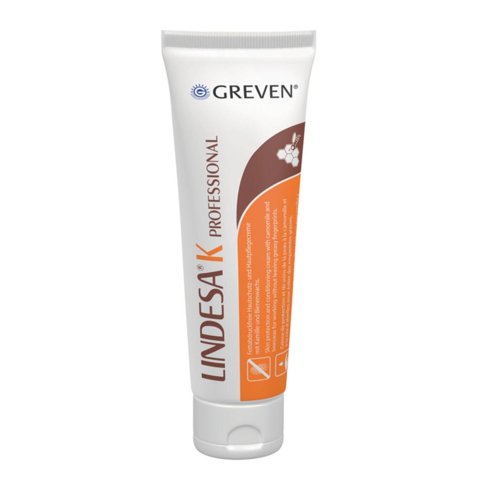 Greven LINDESA K Professional Skin Protection/Care Cream, 100 ml – Silicone-Free, Perfumed, with Chamomile & Beeswax, Pack of 10

