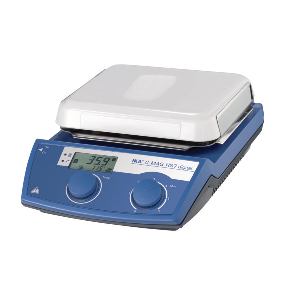 IKA Magnetic Stirrer C-MAG HS 7 Digital S 3 IKAMAG with Heating, Glass Ceramic-Heating Plate, with Swiss Plug