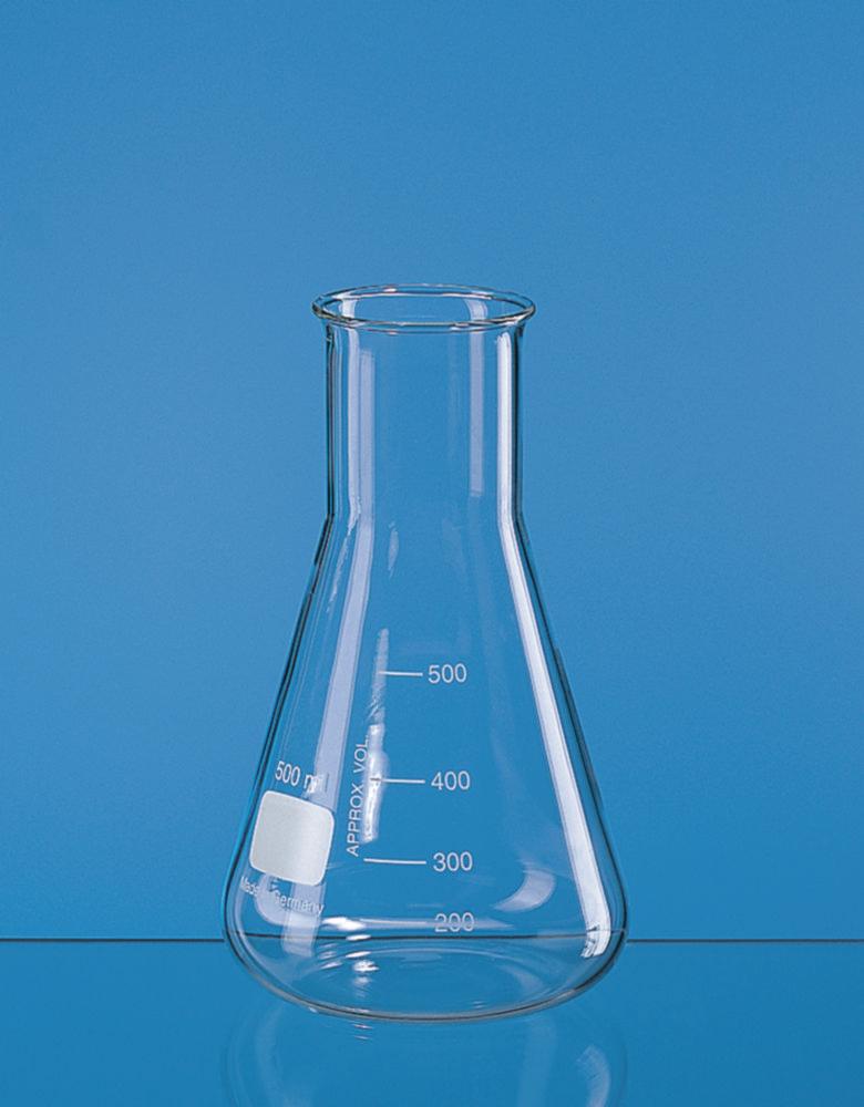 BRAND Erlenmeyer Flask 250mL Wide Neck Borosilicate Glass

