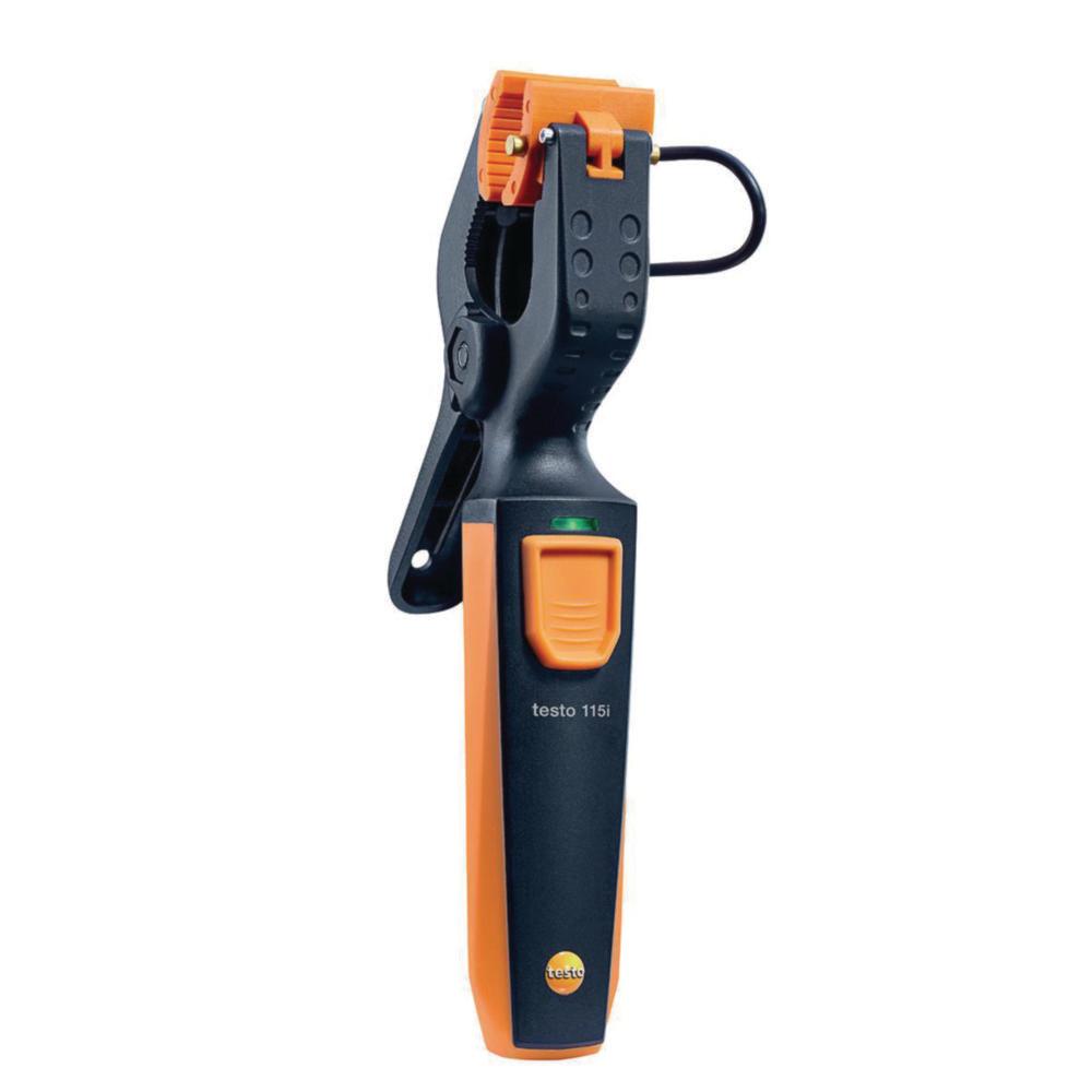 Clamp thermometer testo 115i with smartphone operation, black/orange, -40 bis +150 °C, 183 x 90 x 30 mm