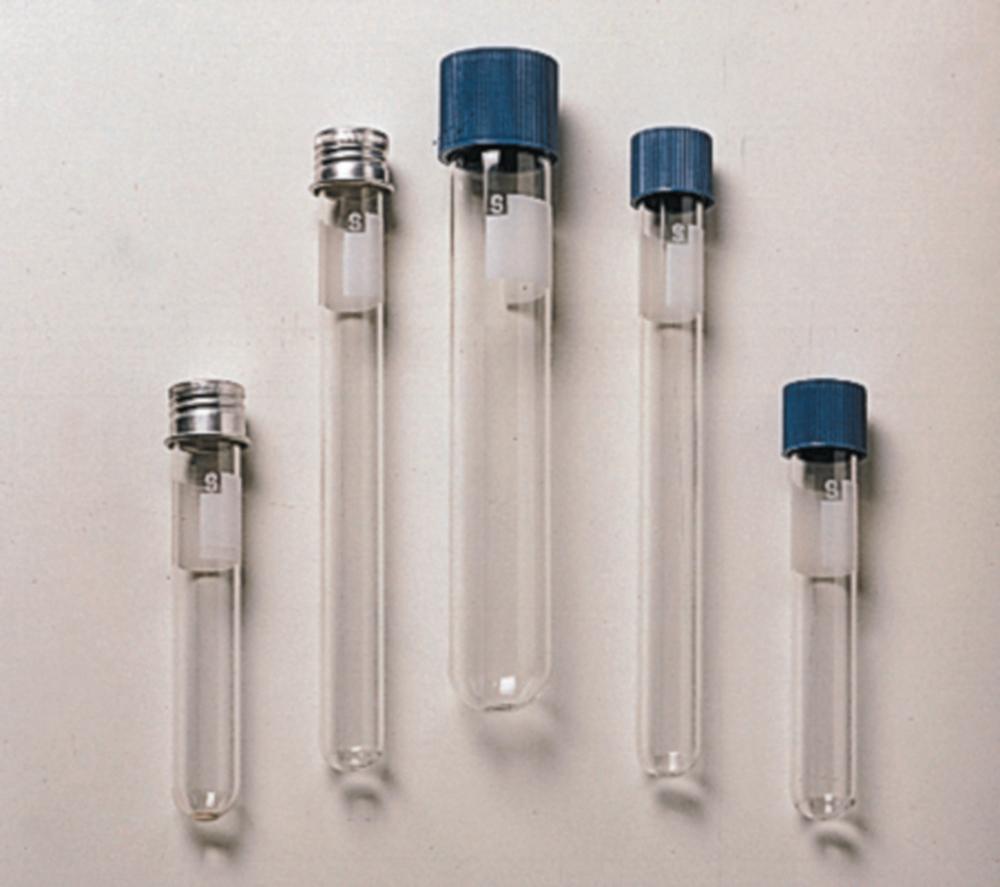 Schuett-Biotec Threaded Test Tubes 150x16 mm with Plastic Screw Cap (Pack of 100)