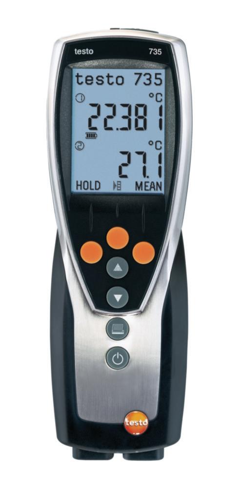 Testo Temperature Measuring Instrument 735-1 TE Type K/PT 100, Incl. Battery and Calibration Protocol