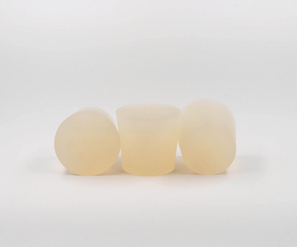 Deutsch & Neumann Silicone Plugs 56x65x45mm with 1 Hole à 23 mm According to DIN 12871 (VMQ), Transparent

