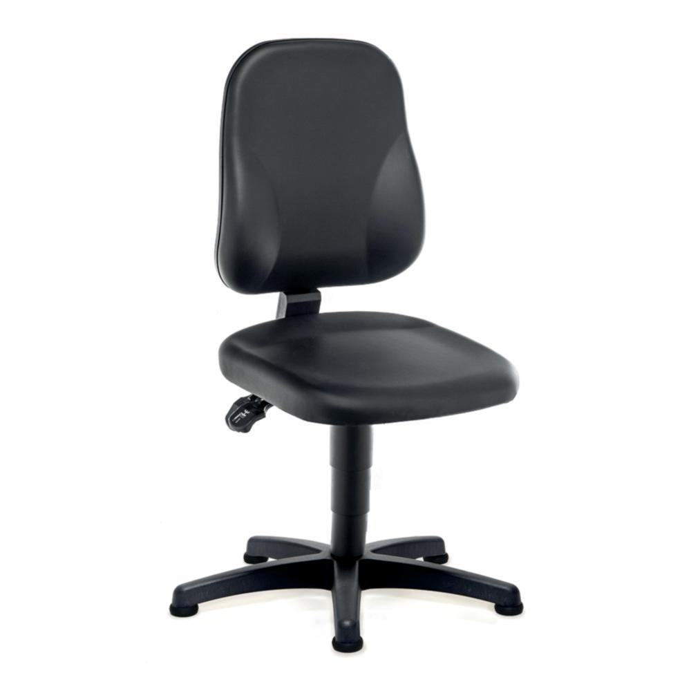 LLG-Lab Chair, Artificial Leather, Black, w. Gliders, Seat Height 440-620mm

