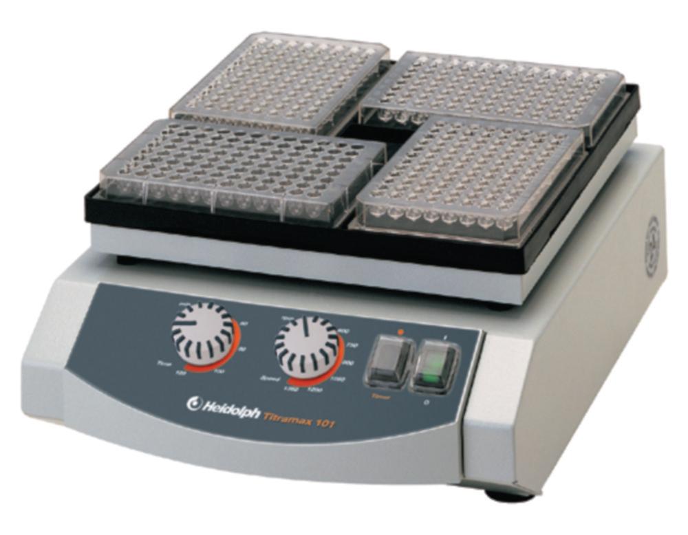 Heidolph Microtiter Plate Shaker Titramax 101-UK, Max. 4 Microtiter Plates, Orbit 3.0 mm, 245x285x125 mm, with UK-Plug

