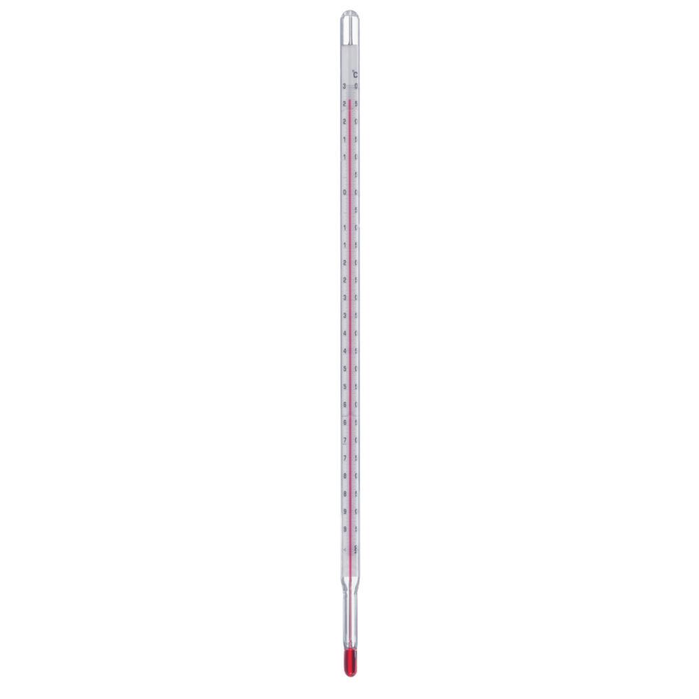 Ludwig Schneider Precision Thermometer -5...+100°C In 0.2°C Enclosed Form, Capillary: Colourless Prismatic, Red Filling, Immersion: Total, Length: 420 Mm