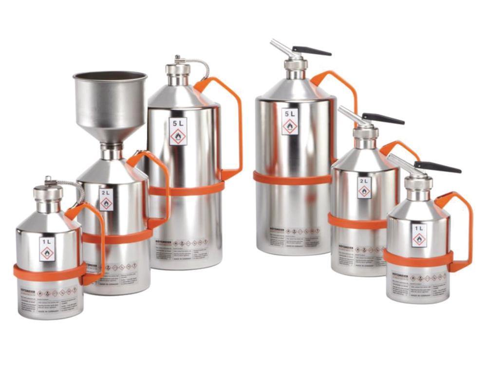 Rotzmeier Safety Can 1 Ltr. with Screw Lid 1¼" with Overpressure Valve, Unpolished

