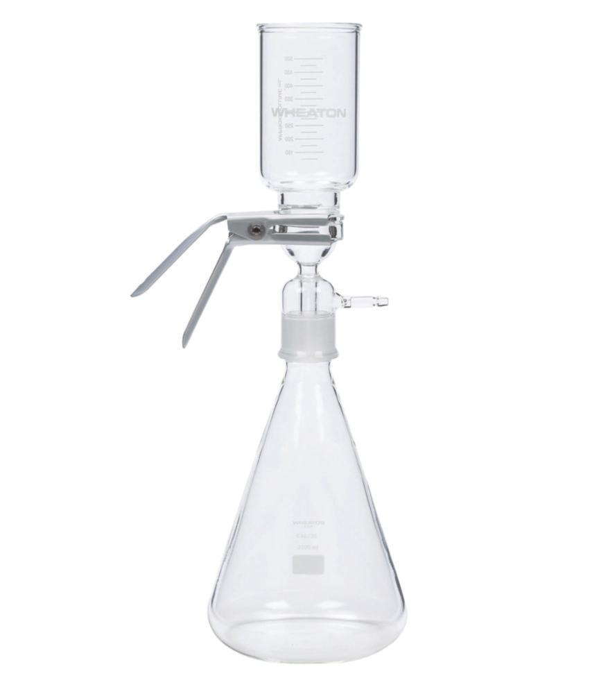 DWK Wheaton Clear Type I 47mm Borosilicate Vacuum Filter with 1L Flask (419380)

