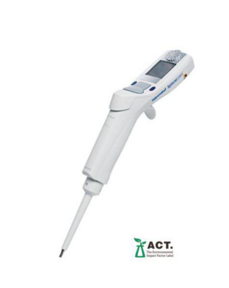 Eppendorf Xplorer Plus 1-Channel Pipette, 0.5-10 µL, Multifunction Rocker, Medium Grey
