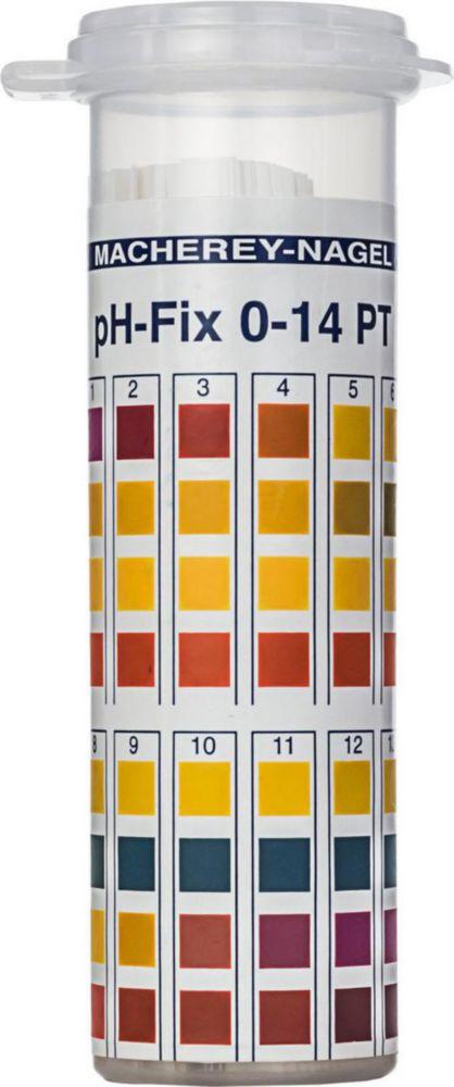 Macherey-Nagel-Nagel pH-Fix Indicator Strips pH 0.0–14.0 PT, Round Plastic Tube with Snap Cap, Pack of 100