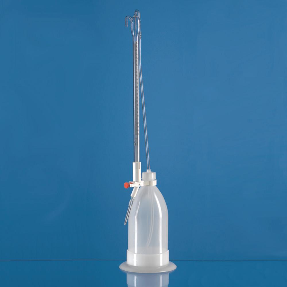 BRAND Titrator Schilling Cap 15 mL/0.1 mL with 500 mL PE-HD Reservoir Bottle