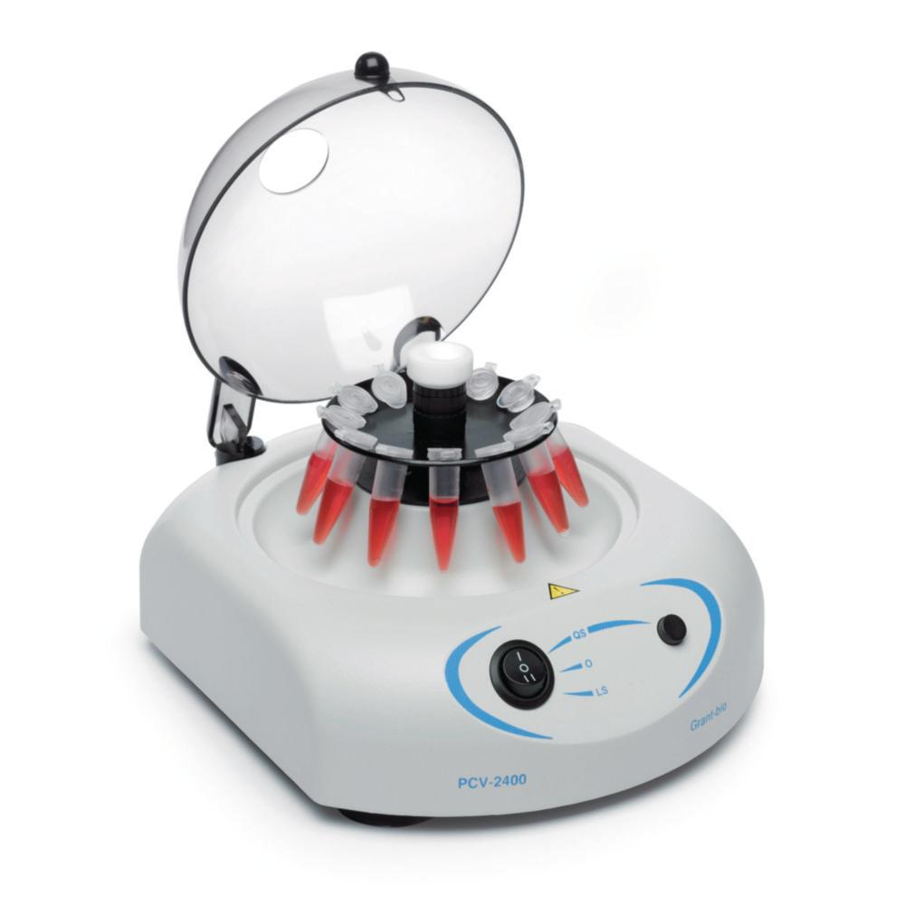 Grant Instruments Combi Spin Centrifuge PCV-2400 with Rotor for 12x15/20 mL Tubes, 12x0.5 mL, 12x0.2 mL Tubes, Includes EU/UK Plug