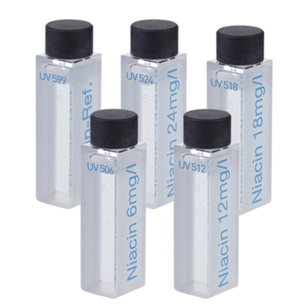 Hellma Liquid Calibration Standard 667-UV350, UV506, UV512, UV518, UV524, UV599 Niacin, DAkkS Calibration Certificate

