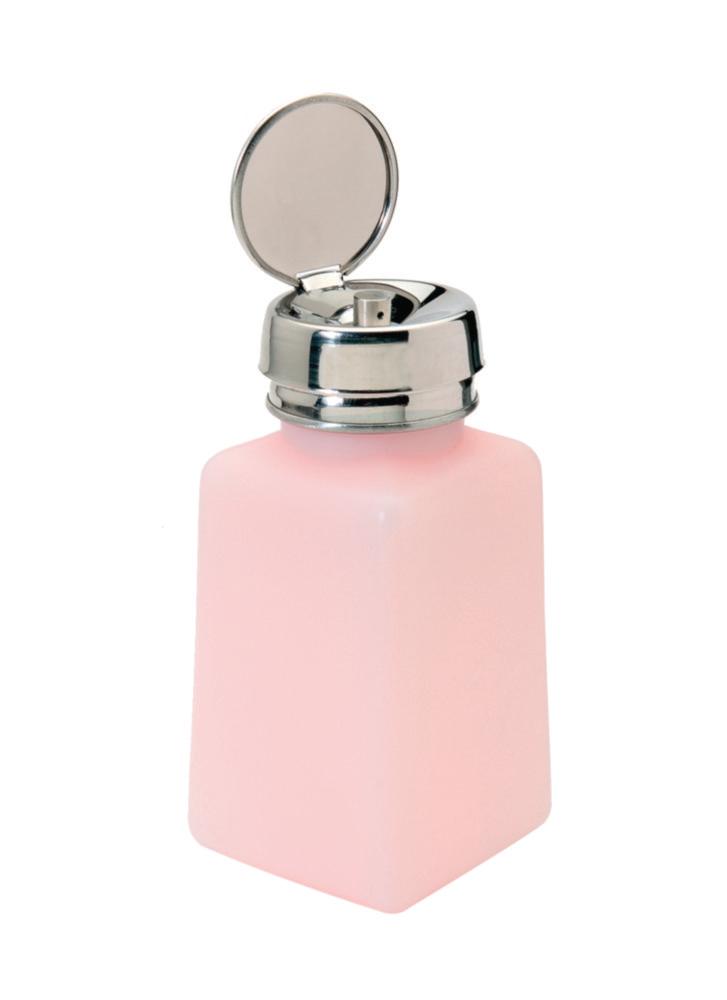 Ideal-tek Fluid Dispenser (180 mL, Pink, Static Dissipative Plastic, ESD Safe, Anti-Splash Attachment)