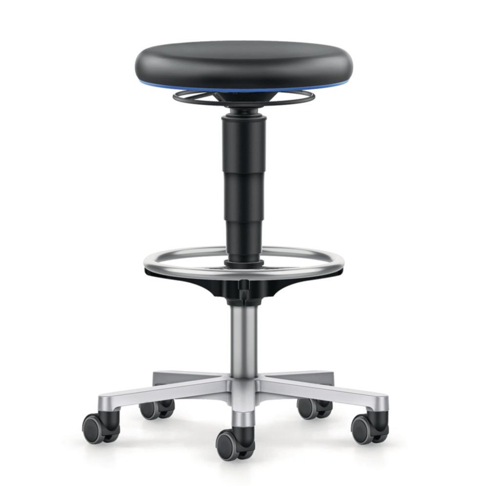 Interstuhl Büromöbel Medical/Lab Stool Imitation Leather, Stop&Go & Foot Ring, Color Ring Blue, 590–860 #9461L-MG01-3277-807