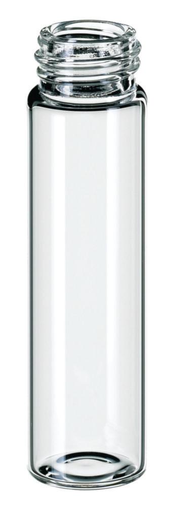 LLG Thread Bottles 12 mL Thread 15-425 66x18.5 mm Clear Glass Hydrolytic Class I Pack of 100