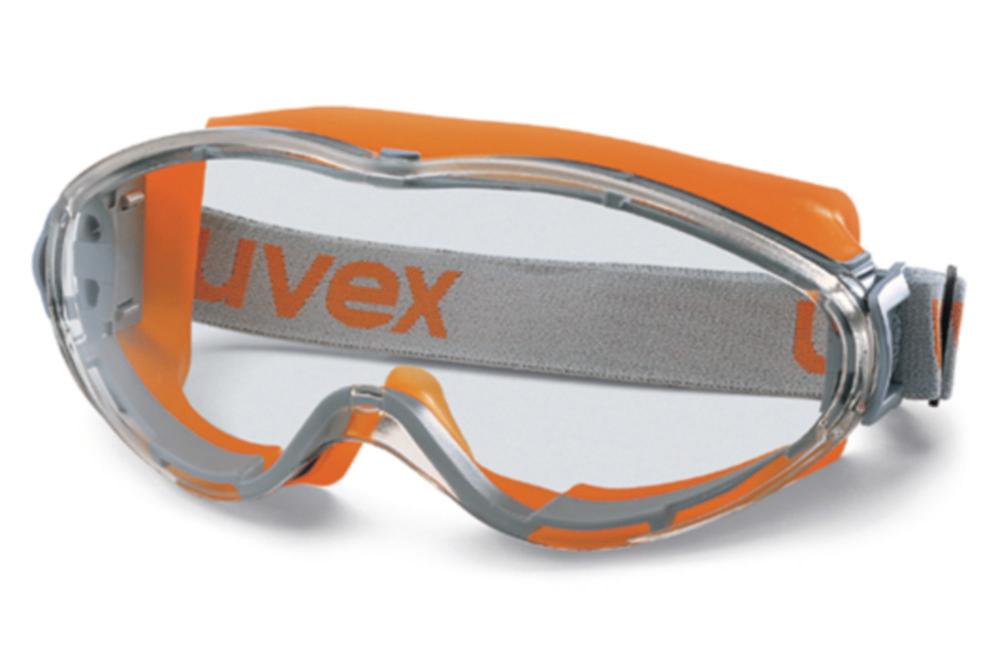 Uvex Safety Goggles Ultrasonic 9302 Orange/Grey, Disc Colorless, UV 2-12, Supravision HC-AF


