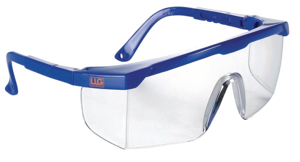 LLG Protection Spectacle Classic Blue Frame Clear Lenses 2C-1.2 U 1 F CE Anti-Scratch