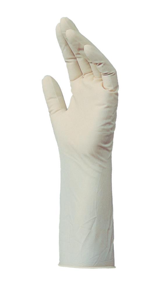 MAPA Advantech 529 Nitrile Protection Gloves, Size 10, White, 300mm Long, Even Grained Finger Tips, Pack of 100

