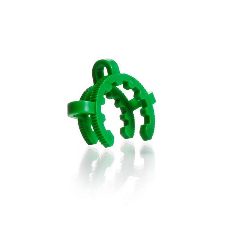 DWK DURAN Keck Clips for Conical Joints, POM Green for NS 24, Pack of 10