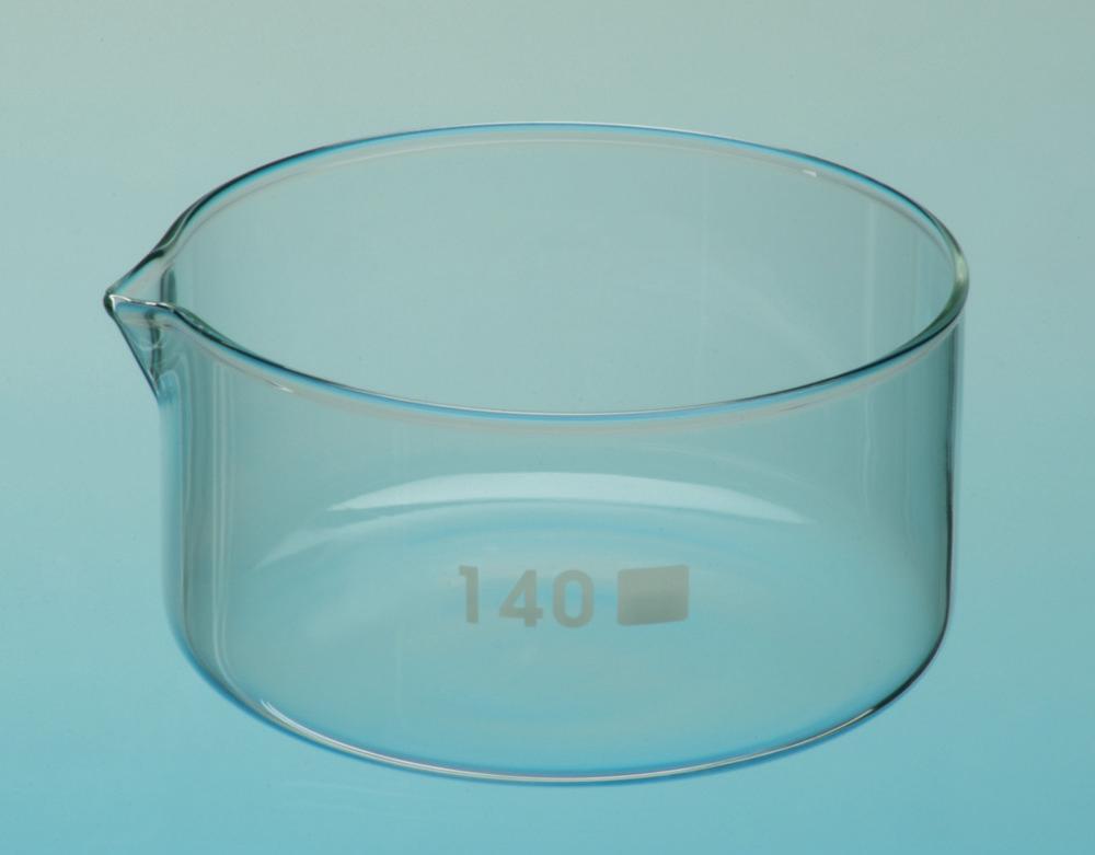 LLG Crystallise Cup 60 mL, With Drain, DIN 12338, Boro 3.3, 60 mm Dia, 35 mm Height
