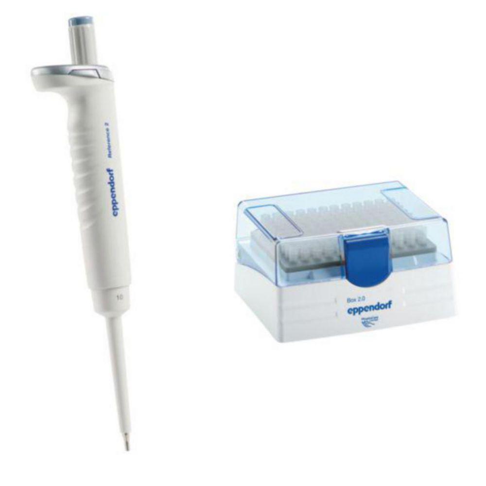 Eppendorf Reference 2 G Variable Single-Channel Pipette 0.5-10 µL, Medium Grey incl. EpT.I.P.S.-Box