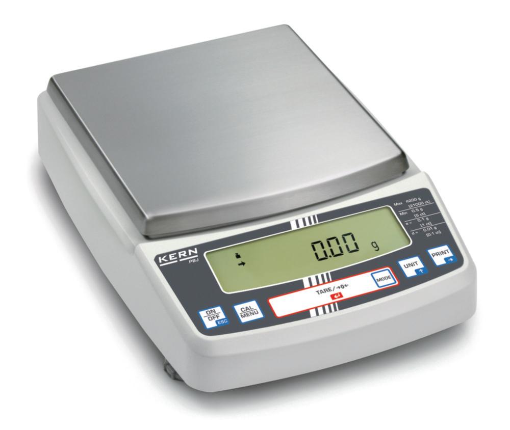 Kern Precision Balance PBJ 4200-2M, 4200g / 0.01g, Calibratable Weighing Pan 170 x 180 mm

