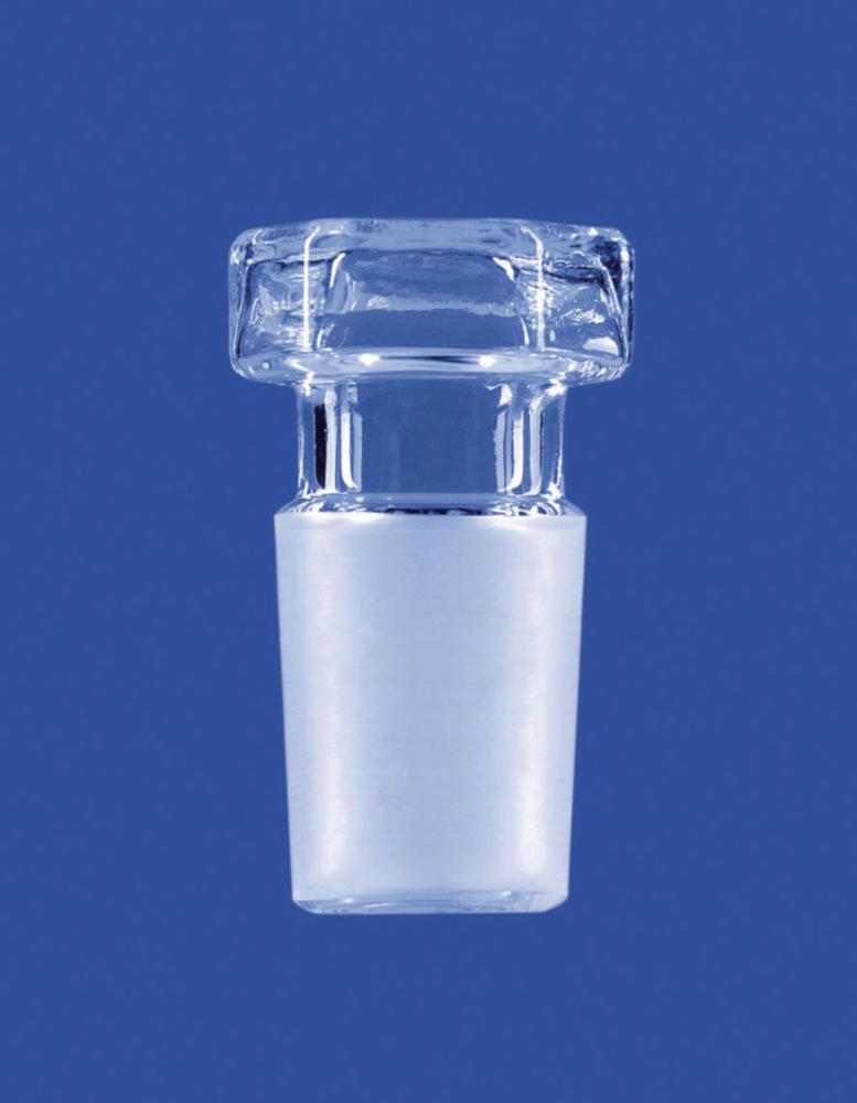 Lenz-Laborglas Hexagonal Stopper NS 14/23 Flat Bottom, Boro 3.3

