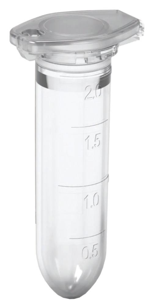 Ratiolab Safety Cap Microcentrifuge Tubes 2.0 ml, PP, Natural, RNase/DNase/DNA Endotoxins Free, Sterilized, Pack of 100

