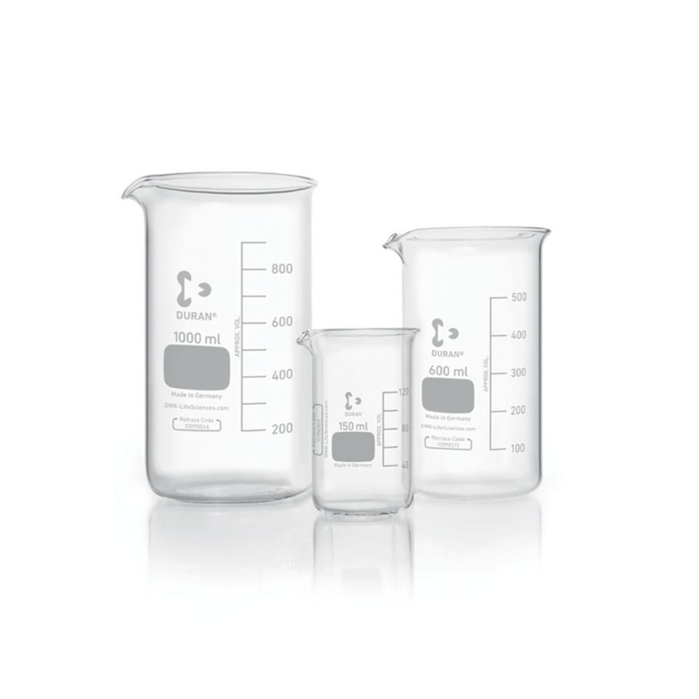 DWK DURAN Tall Form Beaker with Spout, 50 mL