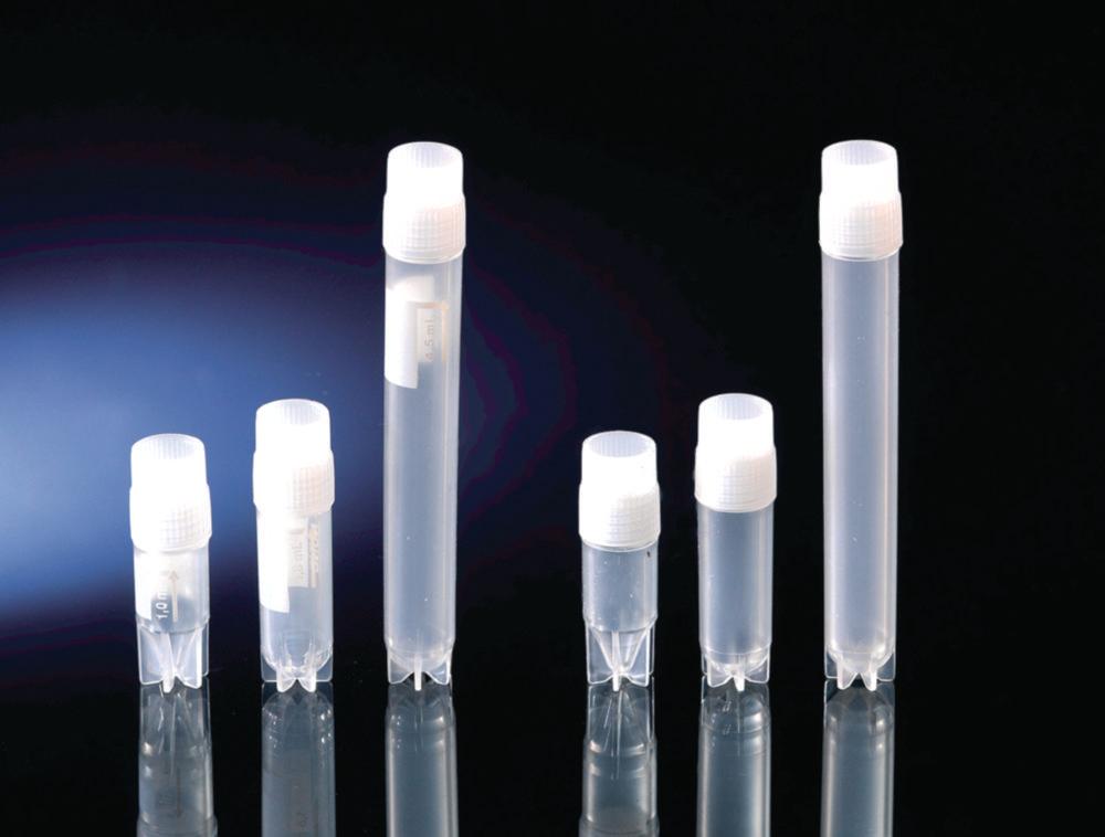 Thermo Scientific Cryotubes 1.8 mL PP Clear with Cap - External Thread, U-Shaped, Sterile (Pack of 9x50)