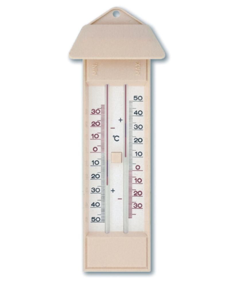 TFA Dostmann Maxima/Minima Thermometer with Push Button, Plastic Ivory, Mercury-Free