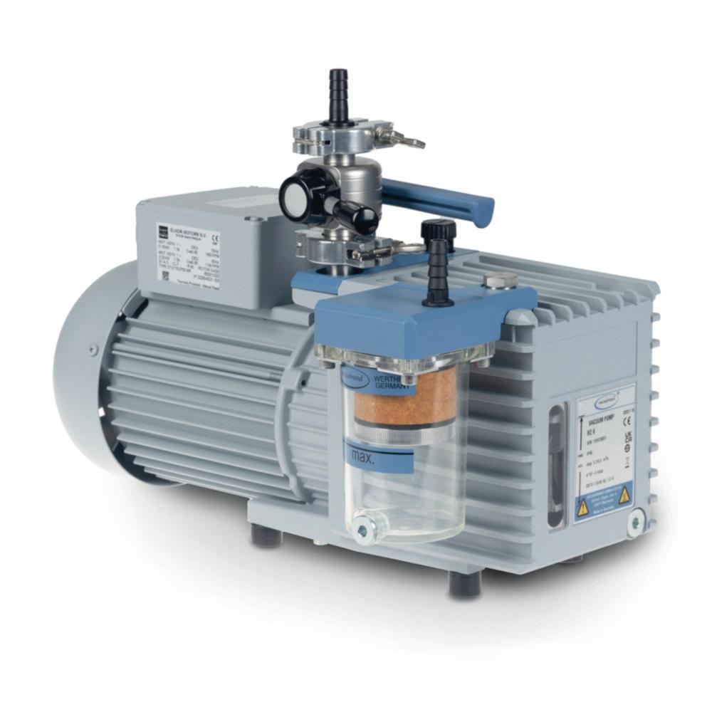Vacuubrand Rotary Vane Pump Package RZ 6 with Oil Mist Filter and Butterfly Valve VS 16, 230 V / 50-60 Hz, CEE Mains Cable

