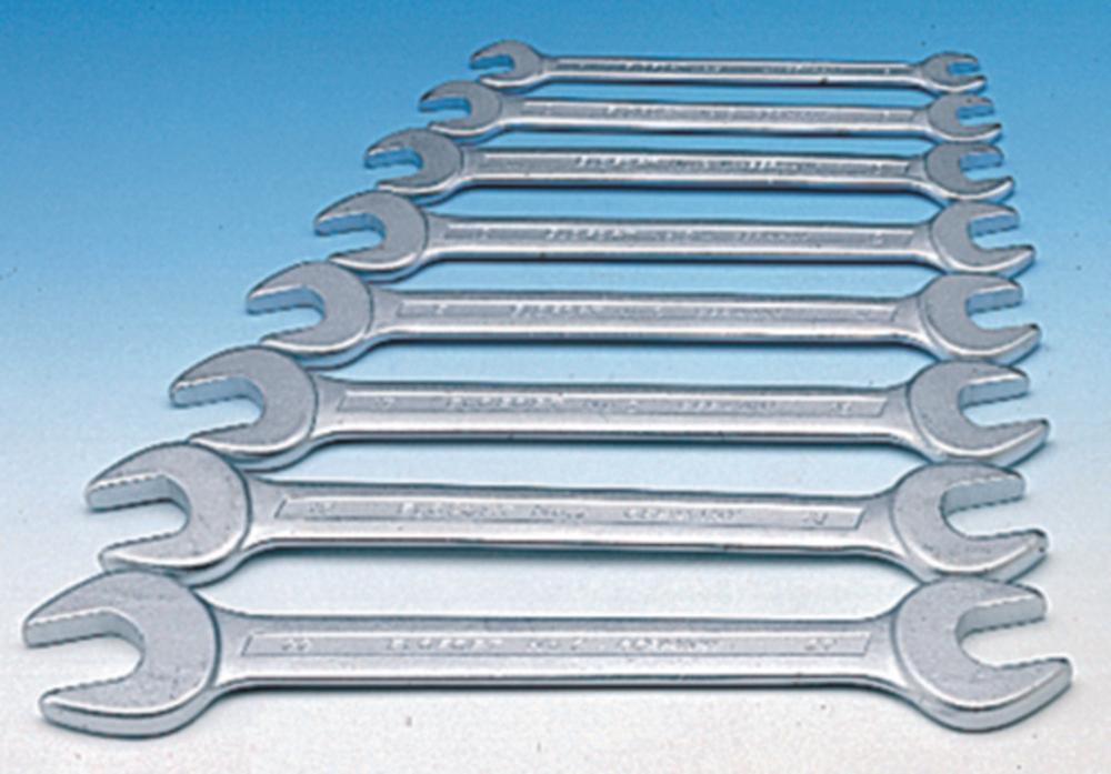 Aug. Hülden Double Open-Ended Wrench Set Elora 2S-8M Chrome-Plated, 8-Piece, 6–22 mm Chrome-Vanadium Steel
