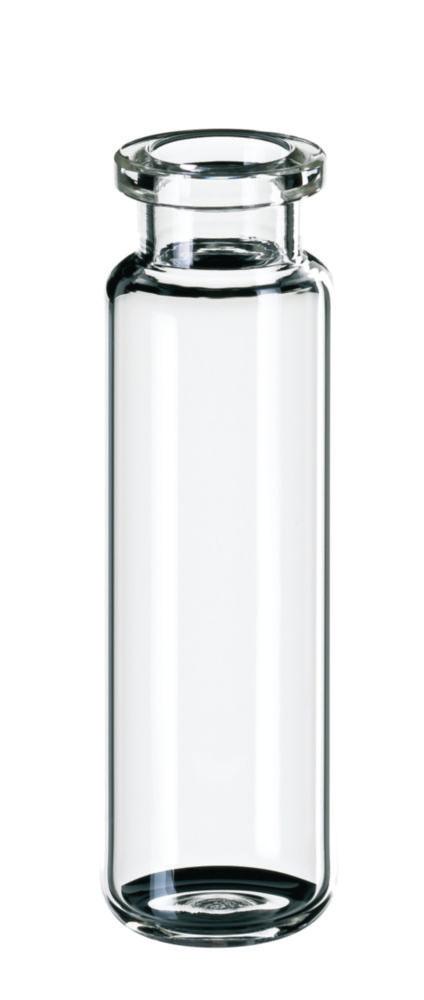 LLG Labware Headspace Crimp Neck Vial N 20-20 22.5 x 75.5 mm Clear Rounded Bottom Flat DIN Neck Pack of 100