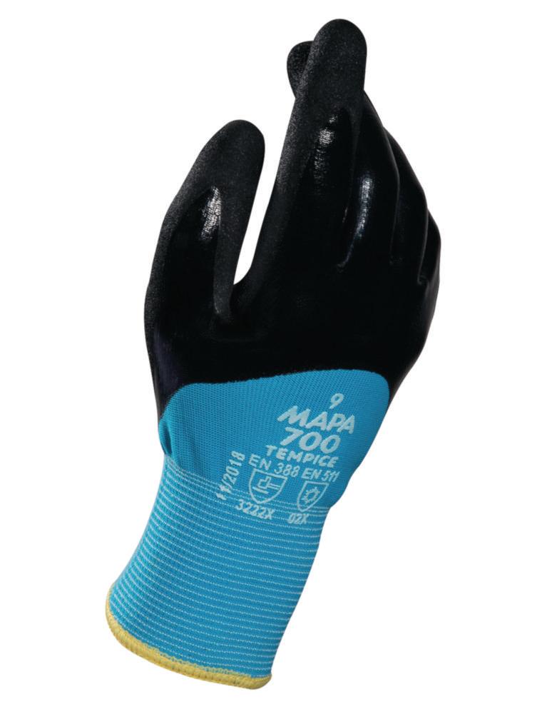 MAPA Temp-Ice 700 Gloves, Size 9, Nitrile, Per Pair