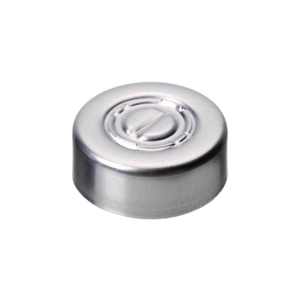 LLG Labware Aluminium Center Tear-Off Cap N 20 with Grey Butyl Stopper
