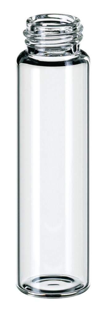 LLG Labware 8 mL Clear Glass Threaded Bottles, 15-425 Thread, 61x16.6 mm, 1st Hydrolytic Class, Pack of 100