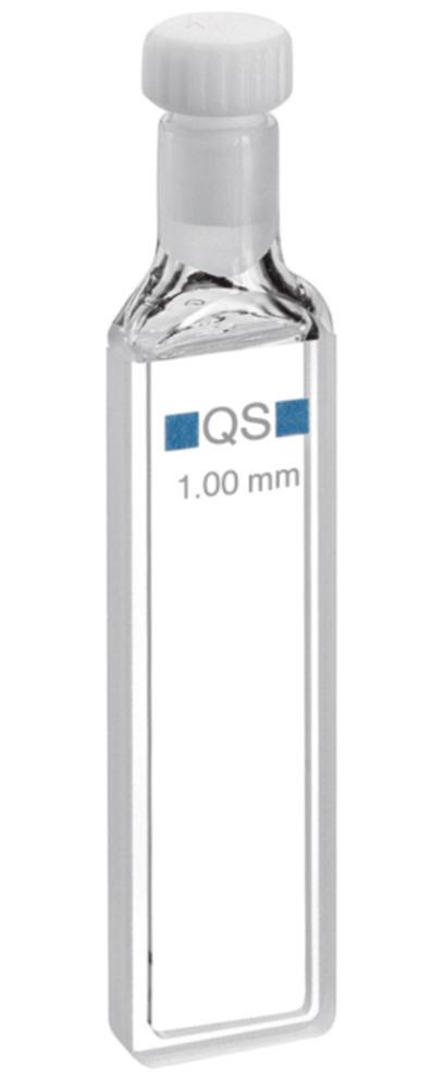 Hellma Macro Cuvette 110 QS, 1mm Thickness, Quartz Glass, 350 µL with PTFE Stopper