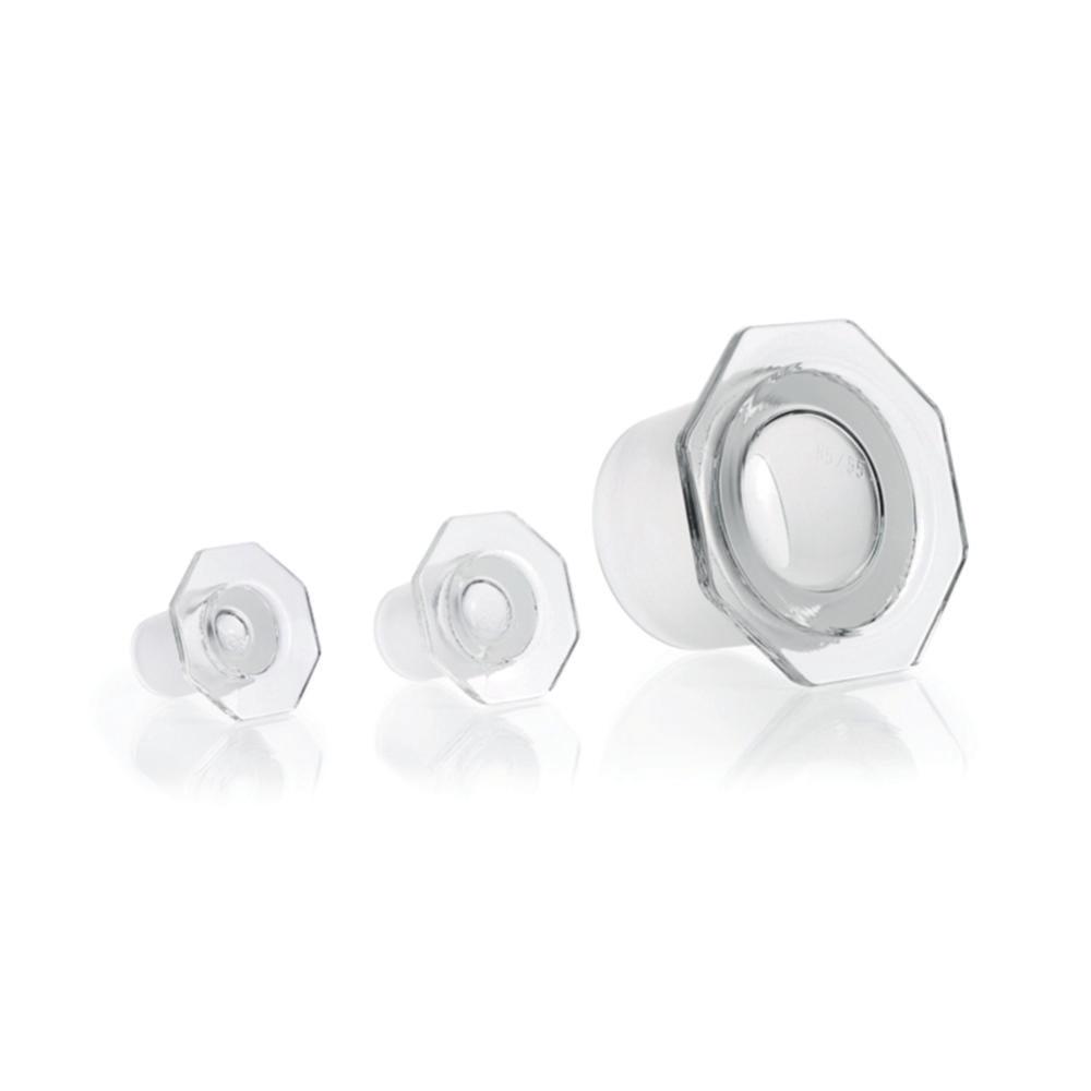 DWK DURAN Cover Plugs with Standard Ground Joint NS 60/46, Octagonal, Semi-Hollow