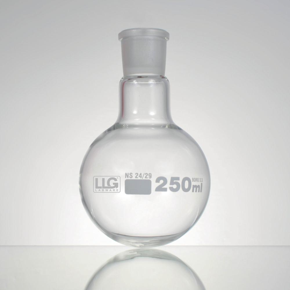 LLG Round Bottom Flask 100 ml, NS 24/29, Borosilicate Glass 3.3, Pack of 2

