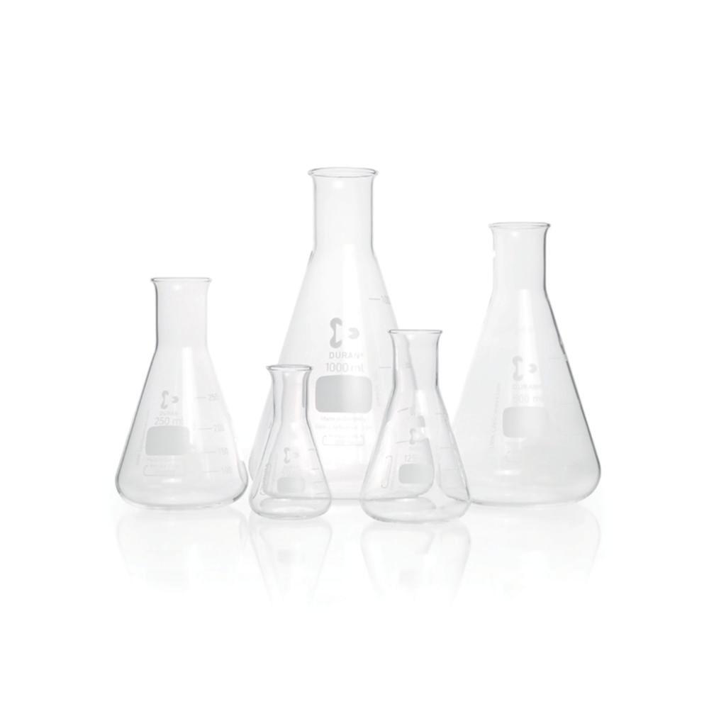 DWK DURAN Erlenmeyer Flask, Narrow Neck, 300 mL with Cap
