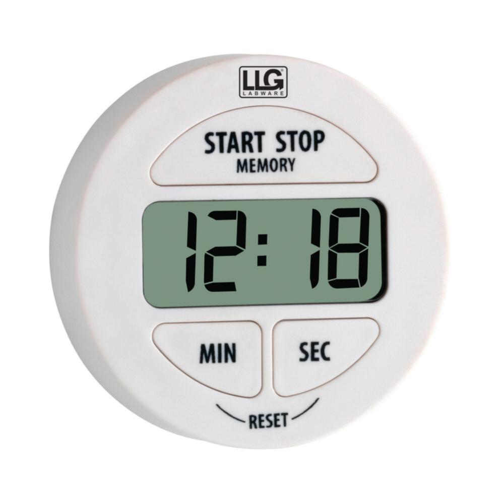 LLG Electronic Timer, Up to 99 min and 59 sec, Rubber-Coated Attachment Magnet, Incl. Battery LR-44