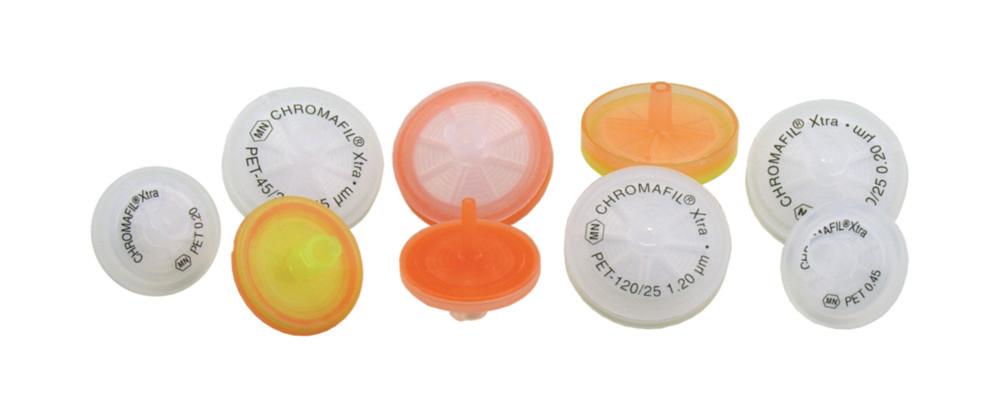 Macherey-Nagel-Nagel CHROMAFIL Disposable Filter PET45/15 MS (0.45 µm, 15 mm, Colourless/Orange, Pack of 100)