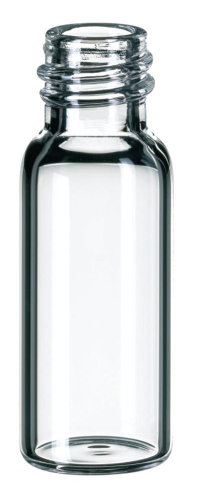 LLG Screw Neck Vials N 8, 1.5 ml, OD 11.6 mm, Outer Height 32 mm, Clear, Flat Bottom, Small Opening, Pack of 100