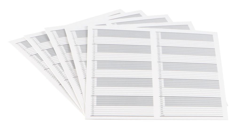 Heathrow Scientific Replacement Inventory Cards for Slide Box Premium Plus, Pack of 10