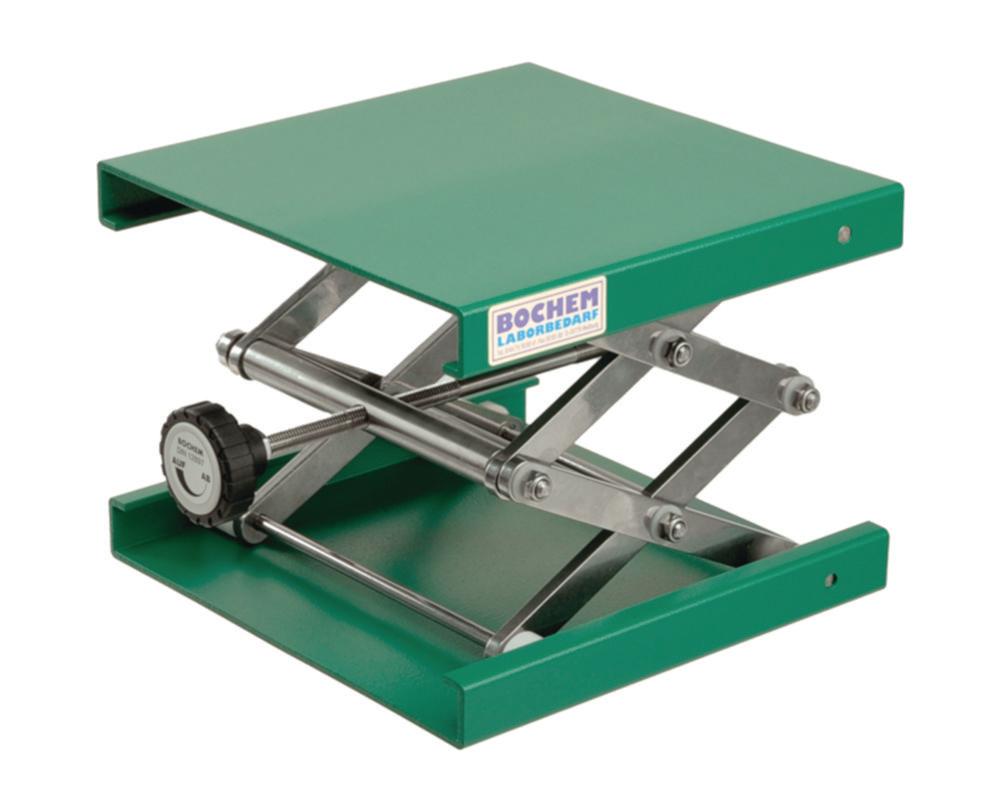 BOCHEM Lab-Jack Aluminium Green 100 x 100 mm with Adjusting Wheel