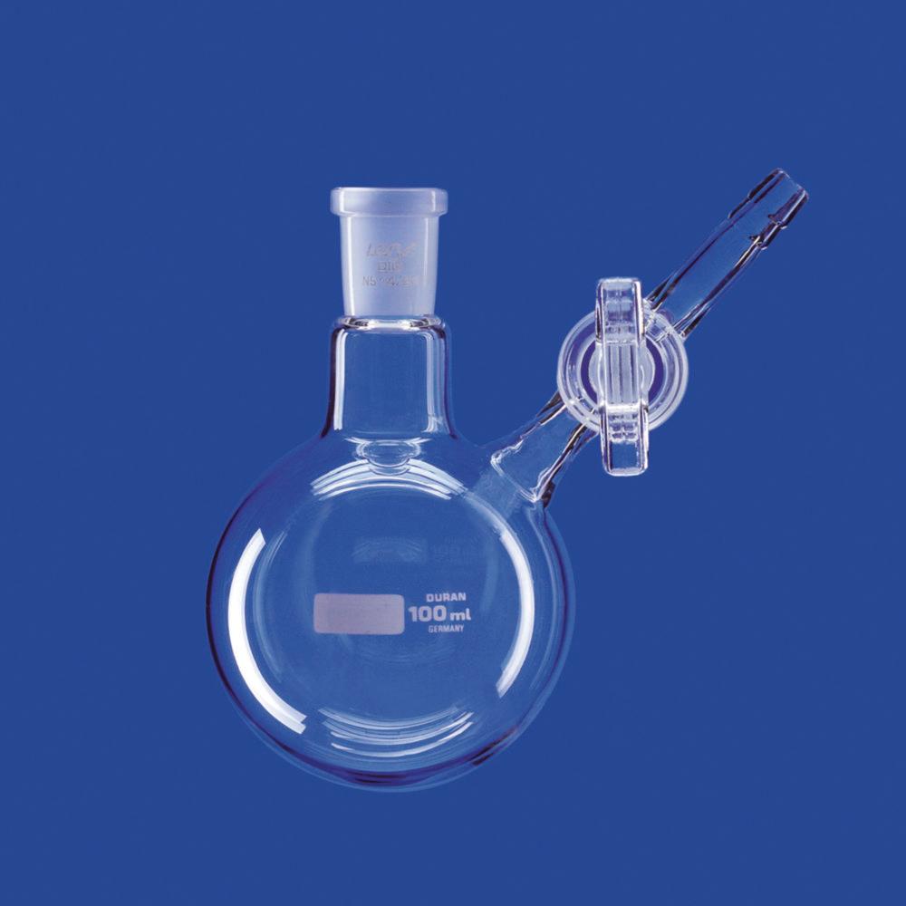 Lenz-Laborglas Nitrogen Round-bottom Flasks (Schlenk Flasks), Socket NS 29/32, Cap. 50 ml, Cap. 2000 ml

