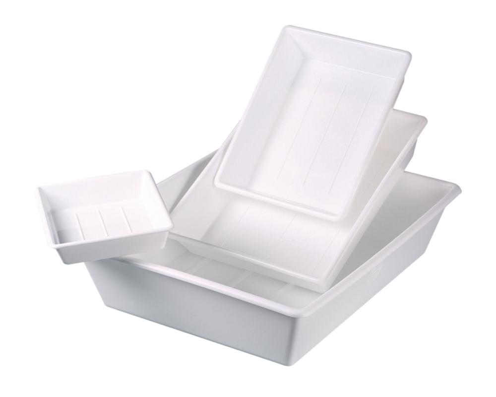 Bürkle Laboratory Tray, 534 × 634 × 140 mm, White Polypropylene
