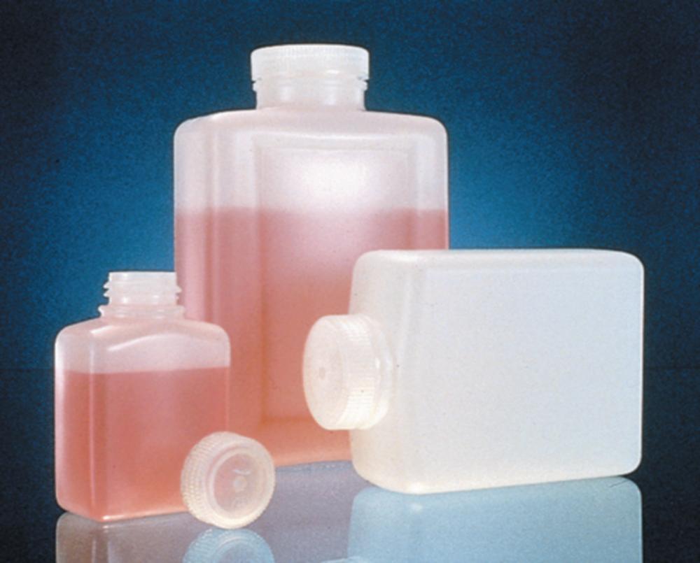 Thermo Elect.LED Square Bottle PE HD with Screw Cap, 2000 mL